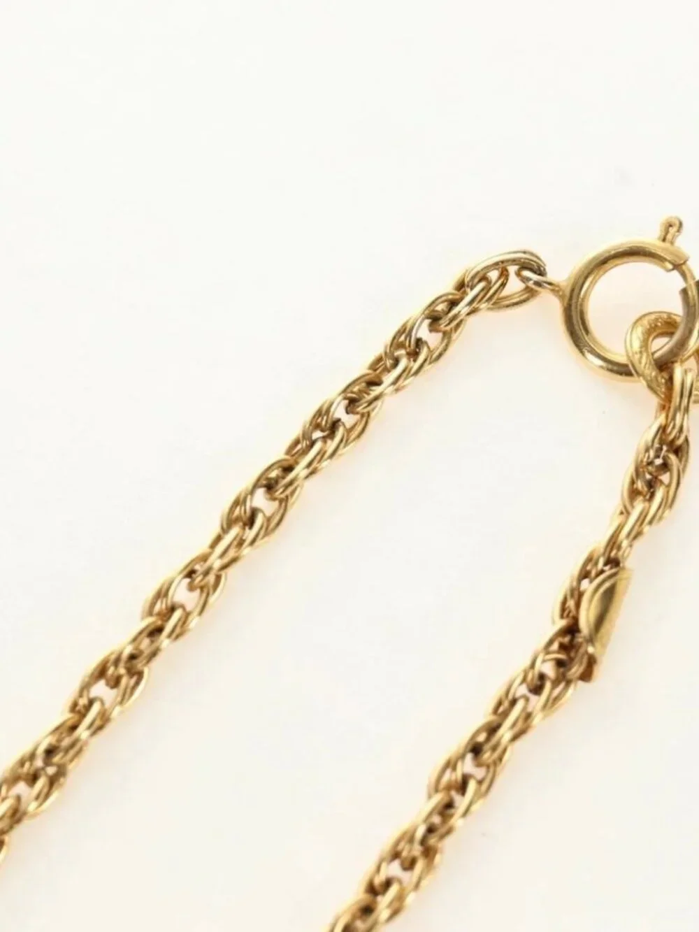 CHANEL COCO Mark Necklace metal Gold Tone CC Auth 186060M